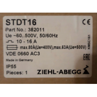 Ziehl-Abegg STDT16 Art.382011