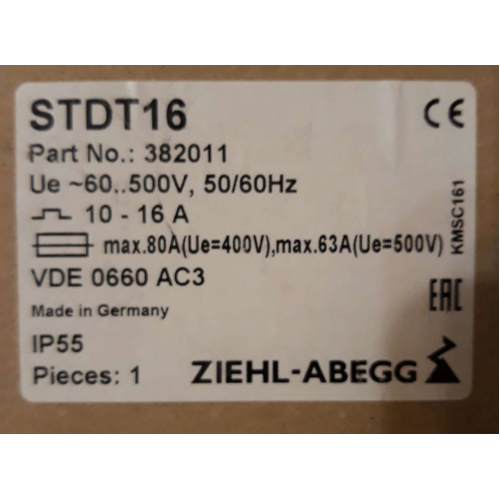 Ziehl-Abegg STDT16 Art.382011