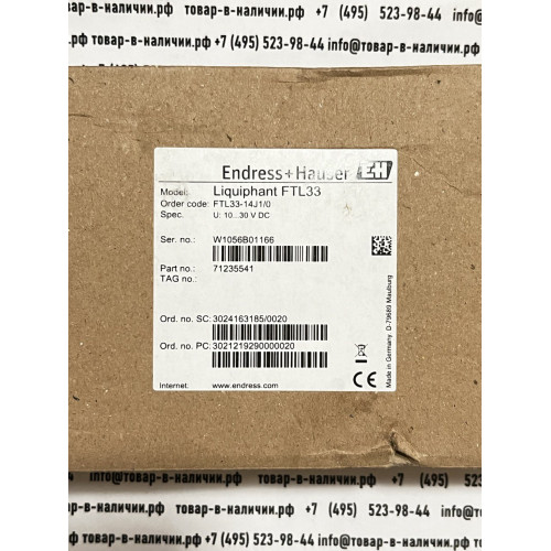 Endress+Hauser FTL33-14J10