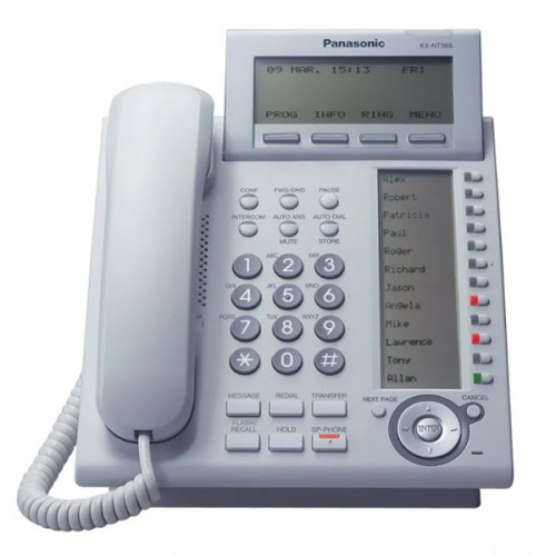 VoIP-телефон Panasonic KX-NT366 белый