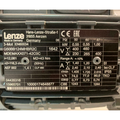 Lenze G50BB124MHBR2C