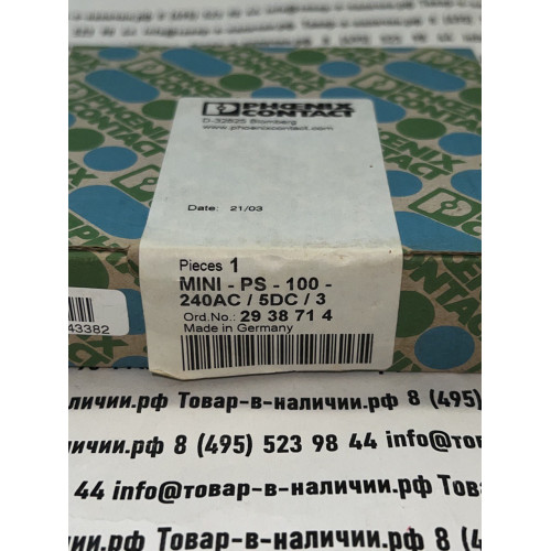 Phoenix Contact MINI-PS-100-240AC/5DC/3 (2938714)