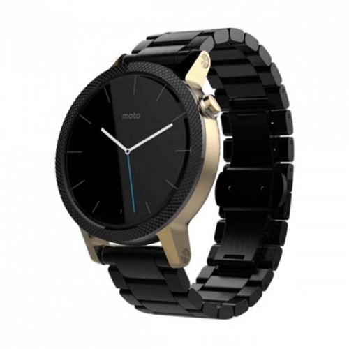 Смарт-часы Motorola Moto 360 2nd Gen 46мм Steel Black Micro Knurl/Gold