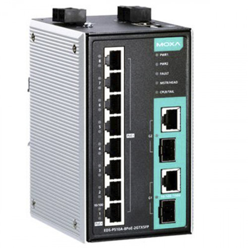 Коммутатор MOXA EDS-P510A-8PoE-2GTXSFP-T