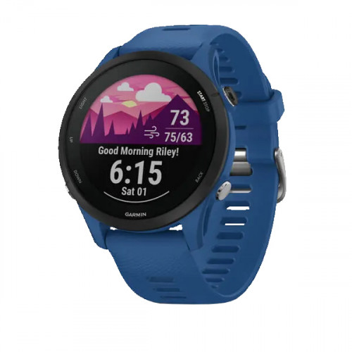 Часы Garmin FORERUNNER 255 с синим ремешком (010-02641-11)