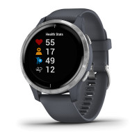 Часы Garmin Venu Black синий гранит с серебристым безелем Часы Garmin Venu Black синий гранит с серебристым безелем